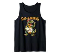 Dinosaur T Rex Dad A Saurus Funny New Dad Gag Joke Est 2026 Tank Top
