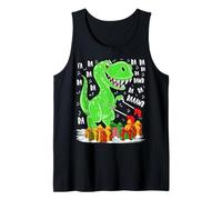 Dinosaur T-Rex Dino Christmas Lights Funny Men Boy Kids Xmas Tank Top