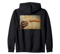 Dinosaur T-Rex Evolution Creationism God Darwin Zip Hoodie