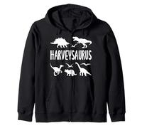 Dinosaur T Rex Harvey Harveysaurus Boys Dino Name Zip Hoodie