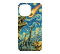 Dinosaur T-Rex In Meteor Starry Night Prehistoric Extinction Case for iPhone 13 Pro Max