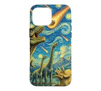Dinosaur T-Rex In Meteor Starry Night Prehistoric Extinction Case for iPhone 16 Pro Max