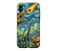 Dinosaur T-Rex In Meteor Starry Night Prehistoric Extinction Case for iPhone XS Max