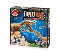 Dinosaur T-Rex & Raptor Bone Archeology Excavator Dig Set - Assemble Dino Bones