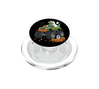 Dinosaur T Rex Riding Monster Truck Boo Halloween PopSockets PopGrip for MagSafe