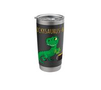 Dinosaur T-rex St Patrick's Day Dino Luckysaurus T-rex Lucky Stainless Steel Insulated Tumbler