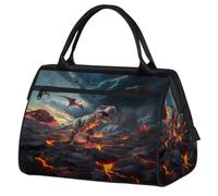 Dinosaur T-rex Travel Duffle Bag for Women Men Kids Boys Girls Weekend Overnight Bags 24 L Holdall Tote Cabin Bag for Sports Gym Yoga