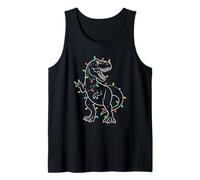 Dinosaur T-rex Tree Christmas Sweater Xmas Pet Dino Trex Tank Top