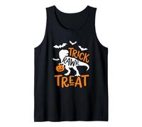 Dinosaur T Rex Trick Rawr Treat Boo Halloween Tank Top