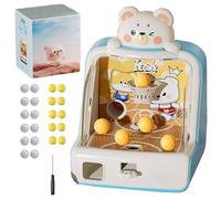 Dinosaur Tabletop Basketball Shooting Game Toy, Electronic Arcade Shooting Machine with Score Display, Mini Balls & Coins, Christmas and Holiday Toy Gifts for All Ages (Blue,Battery version)