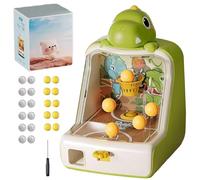 Dinosaur Tabletop Basketball Shooting Game Toy, Electronic Arcade Shooting Machine with Score Display, Mini Balls & Coins, Christmas and Holiday Toy Gifts for All Ages (Green,Rechargeable battery)