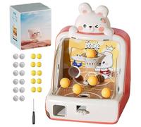 Dinosaur Tabletop Basketball Shooting Game Toy, Electronic Arcade Shooting Machine with Score Display, Mini Balls & Coins, Christmas and Holiday Toy Gifts for All Ages (Pink,Battery version)