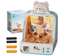 Dinosaur Tabletop Basketball Shooting Game Toy, Interactive Electronic Arcade Shooting Machine with Score Display, with Mini Balls and Coins, Desk Games, for All Ages (Battery,#c)