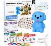 Dinosaur Talking Pen, Interactive Reader Dinosaur with 73 Talking Flash Cards, Phonics & Vocabulary Practice Toy for Preschool, Kindergarten, and Homeschool (Puppy)