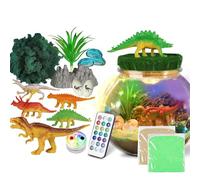 Dinosaur Terrarium Kit Terrarium Decorations Kit for Boys Dinosaur Lights Kit Art Night Lamp for Boys Dinosaur Lights Decoration Terrarium for Dino