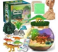 Dinosaur Terrarium Set for Boys,Dinosaur Terrarium Making Dinosaur Craft,Dinosaur Craft for Boys and Girls,Creative Room Decoration,Handmade 14x14x14cm