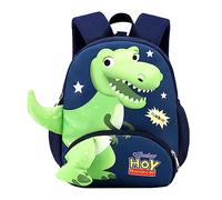 Dinosaur Themed Kids Backpack for Kindergarten Preschool Elementary School with Lost Rope and Ergonomic Design (Green, One Size)