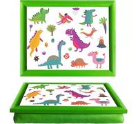 Dinosaur Themed Lap Tray Soft Bean Bag Cushion Kids Learning Board Children Gift, Art Writing, Drawing, Bed Sofa Side Perfect For Food Breakfast, Dinner, Camping Caravan, Kids Tray