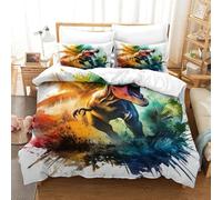 Dinosaur Three-dimensional Printing Bedding Bedding Ensemble Dinosaur Duvet Cover Ultra-fine Fiber Pillow Slip Included Plush And Low-maintenance King（220x240cm）