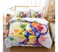 Dinosaur Three-dimensional Printing Bedding Bedding Ensemble Dinosaur Duvet Cover Ultra-fine Fiber Pillow Slip Included Plush And Low-maintenance Super King（260x220cm）