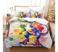 Dinosaur Three-dimensional Printing Bedding Bedding Ensemble Dinosaur Quilt Cover Ultra-fine Fiber Pillow Slip Included Gentle And Washable Single（140x200cm）