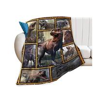 Dinosaur Throw Blanket Ultra Soft Cozy Plush Dinosaurs T-Rex Flannel Fleece Blankets Lightweight Fuzzy Warm Party Blanket All Season Gifts for Bed Couch Sofa Kids Adults 50"x40"