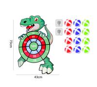 (Dinosaur) Throw Dartboard Wall-Mounted Game Funny Dart Board Sticky Ball Flying Target Toy