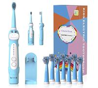 Dinosaur Toothbrush, Kids Sonic Electric Toothbrush for Children, Toddlers Boys Girls Age 3-12 with 30s Reminder, 2 Mins Timer, 5 Modes, 8 Brush Heads, Rechargeable, Wall-Mounted Holder