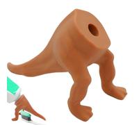 Dinosaur Toothpaste Cap Funny Silicone Dispenser | Self-Closing Pooping Cap for Toothpaste Tubes Hilarious Gift for Kids and Adults Made of Food-Grade Material Compatible with Most Standard Tube