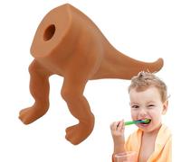 Dinosaur Toothpaste Topper - Food Grade Silicone 58x45x31mm | Pooping Toothpaste Topper | Toothpastes Squeezer Dispenser for Kids Bathroom Fun, Care and Daily Toothbrushing Use