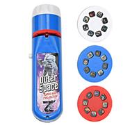 Dinosaur Torch and Projector for Kids Ages 3+,Ideal Christmas Stocking Fillers Birthday Gifts for Boys Girls,3 Discs 24 Images,Cool Educational Dinosaurs Toys,Kids Torch Toy Night Light (Outerspace)