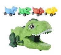 Dinosaur Toy - 7.87x4.33in Inertia Driven Dinosaur Truck Carrier for Birthday Fun, Holiday Presents with Interactive Play, Car Figurine for Parties, Kids, Girls, Boys, Abs Green, 200g