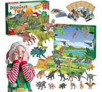 Dinosaur Toys 24 Days Dinosaur Advent Calendar with Interative Accessories Lifelike Advent Calendar 2025 for Children Dinosaurs Lovers Christmas Gifts (Set A)