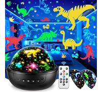 Dinosaur Toys for Boys | 3HD Films & 31 Colors &3 Brightness & 360° Rotate & Timer | Baby Sensory Toys for 1 Year Old Boy Dinosaur Night Light Sensory Lights 1-9 Year Old Birthday Gifts for Kids Dino