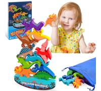 Dinosaur Toys for Boys, Toys for 3-9 Year Old Boys Girls, Colorful Wooden Stacking Toys Building Blocks for 3 4 5 Year Olds