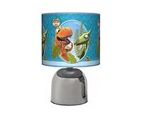 DINOSAUR TRAIN - BEDSIDE TOUCH LAMP - BOYS BEDROOM LIGHT / LAMP SHADE - BLUE - MAINS OPERATED (UK PLUG)