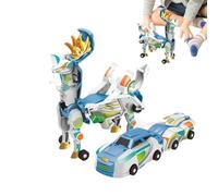 Dinosaur Transforming Car - Mechanical Fidget Game Toy, Magnetic Auto Transformation Feature, 20.3x14.2x15cm Size + 120g Lightweight, High impactss ABS Construction - For Boys & Girls Indoor Play