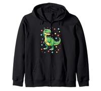 Dinosaur Trex Dino Spotty Spotted Dot Dotted Boys Kids Youth Zip Hoodie