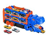 Dinosaur Truck 63in Foldable Portable Dinosaur Race Track with 12Pcs Car Easy Storage Cool Toddler Boy Toys for Age 2+