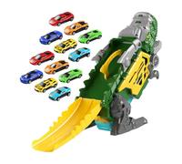 Dinosaur Truck Toy 12 Mini Cars Double Track Portable Handle