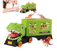 Dinosaur Truck Toy - 15.16x4.53x6.69 Inch Dinosaur Figures Realistic, Transport Carrier With Dinosaurs, Play Vehicle Set Educational Pretend Play For Kids Boys, Girls | Birthday Giftt For Toddlerss