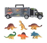 Dinosaur Truck Toy Educational Fun Activity Play Set Dino Figures Carrier