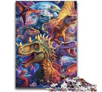 Dinosaur Tyrannosaurus Jigsaw Puzzles for Teenagers 1000,Challenging Game And Family Play with Fully Interlocking Randomly Shaped Pieces (38x26cm)
