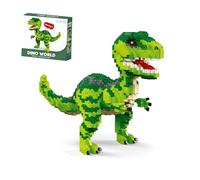 Dinosaur Tyrannosaurus Rex Mini Building Blocks Set, Velociraptor Model Decor Micro Bricks Kit, Dino Ward Animals Model Toys, Ideas Gifts Birthday for Adults Teens & Decor（6182）