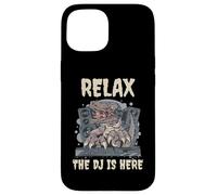 Dinosaur Tyrannosaurus T-Rex Relax The DJ Is Here Case for iPhone 15