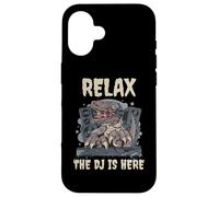 Dinosaur Tyrannosaurus T-Rex Relax The DJ Is Here Case for iPhone 16