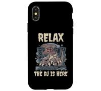 Dinosaur Tyrannosaurus T-Rex Relax The DJ Is Here Case for iPhone X/XS