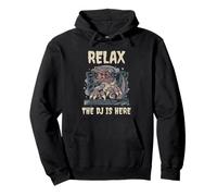 Dinosaur Tyrannosaurus T-Rex Relax The DJ Is Here Pullover Hoodie