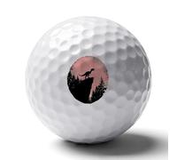 Dinosaur Under The Blood Moon Personalized Golf Balls Gifts for Men Golfers Distance Straighter Shots