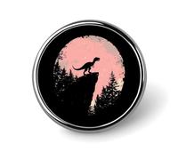 Dinosaur Under The Blood Moon Small Round Button Badge Lapel Pins Badge for Bag 1" Shirt Accessories